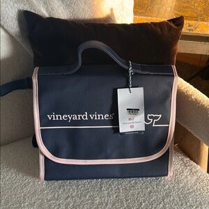 Vineyard Vines Navy and Pink Tote